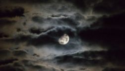moon in a cloudy sky