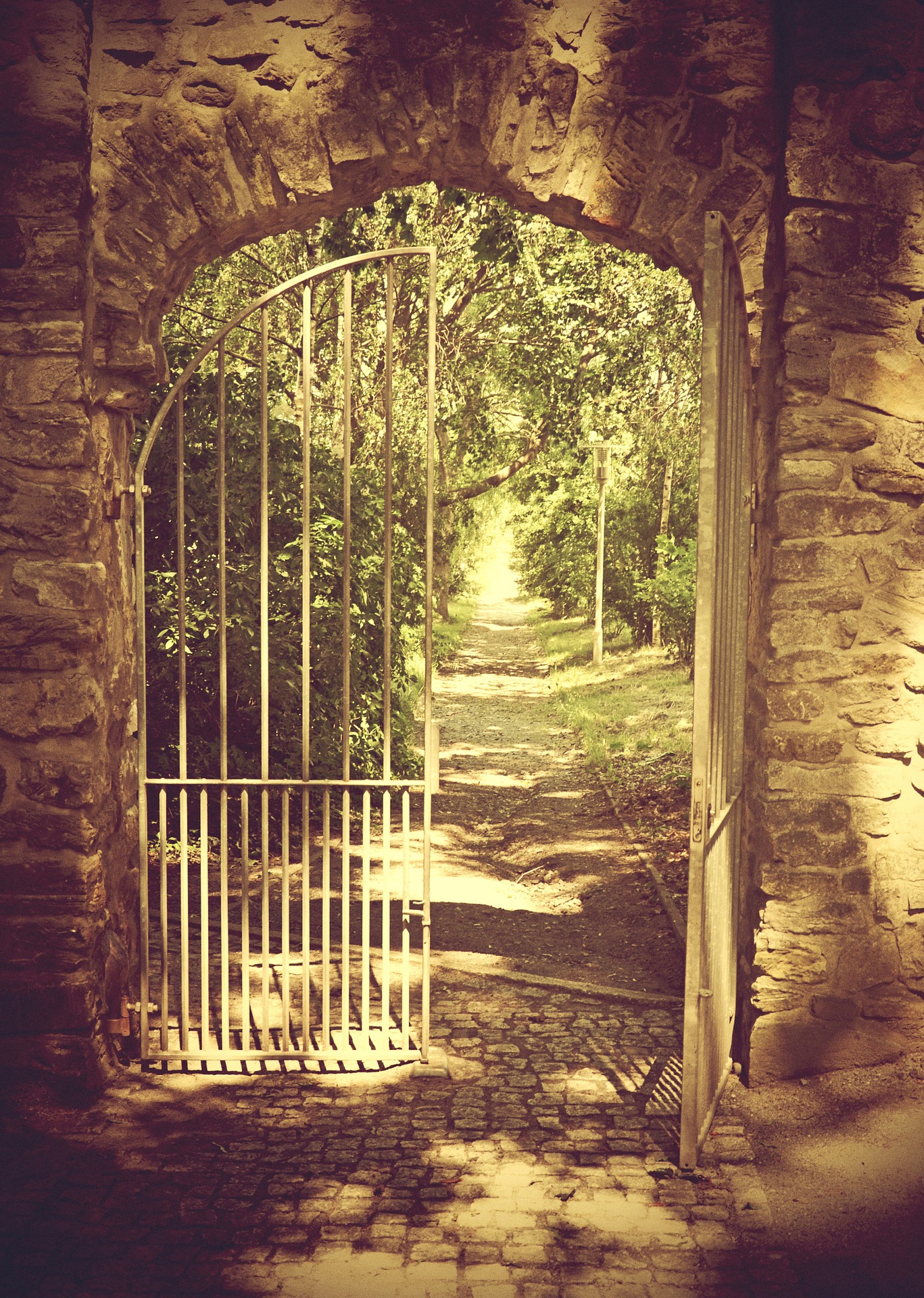 open garden gate